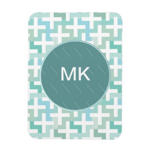 Seafoam grünes geometrisches magnet