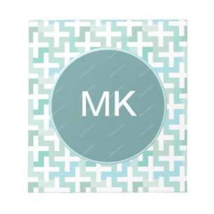 Seafoam grünes geometrisches notizblock