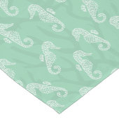 Seafoam grünes Korallenriff-Seepferd Kurzer Tischläufer (Ecke)