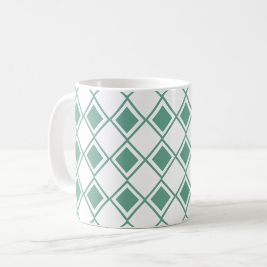 Seafoam Harlequin Kaffeetasse (Vorderseite Links)