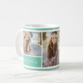 Seafoam I Liebe You Foto Collage | Mug Kaffeetasse (Vorderseite Links)