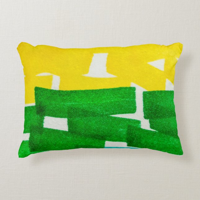 Seafoam Lilac Boho Hand Drawn Stroke. Fuchsia Hot  Dekokissen (Vorderseite)