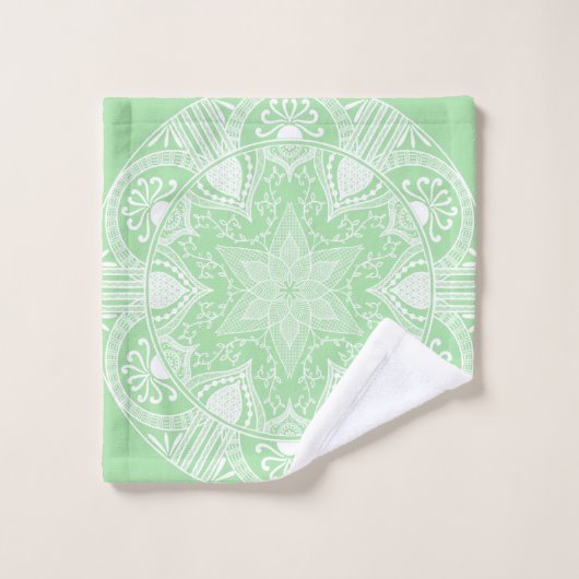 Seafoam Mandala Badhandtuch Set (Waschlappen)