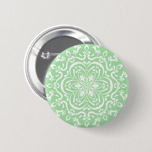 Seafoam Mandala Button (Vorne & Hinten)