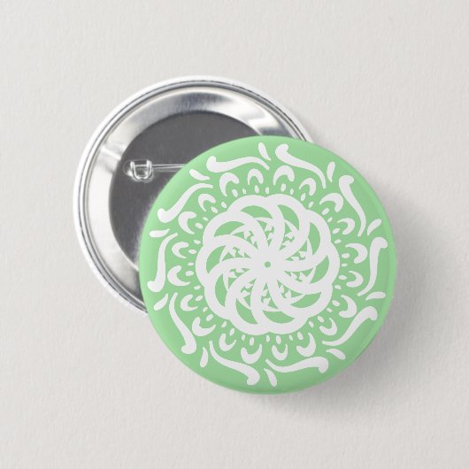 Seafoam Mandala Button (Vorne & Hinten)
