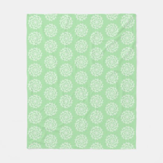 Seafoam Mandala Fleecedecke (Vorderseite)