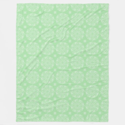 Seafoam Mandala Fleecedecke (Vorderseite)
