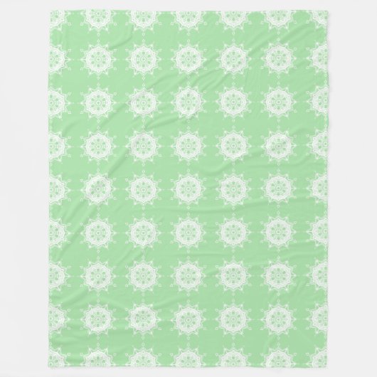 Seafoam Mandala Fleecedecke (Vorderseite)