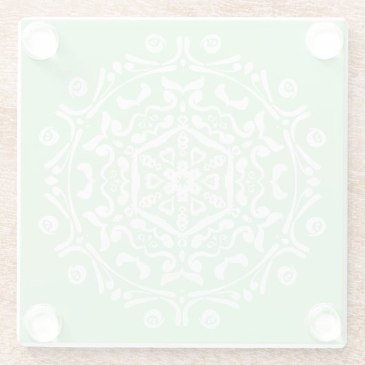 Seafoam Mandala Glasuntersetzer (Rückseite)