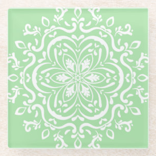 Seafoam Mandala Glasuntersetzer