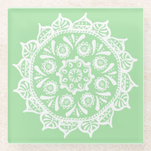 Seafoam Mandala Glasuntersetzer