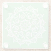 Seafoam Mandala Glasuntersetzer (Rückseite)