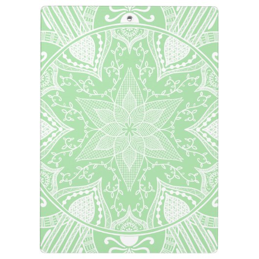 Seafoam Mandala Klemmbrett (Rückseite)
