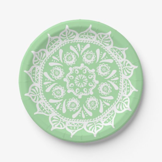 Seafoam Mandala Pappteller (Vorderseite)