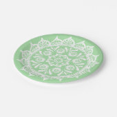 Seafoam Mandala Pappteller (Schrägansicht)