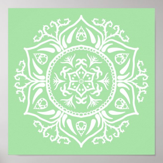 Seafoam Mandala Poster (Vorne)