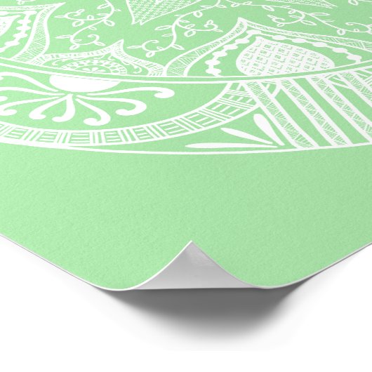 Seafoam Mandala Poster (Ecke)