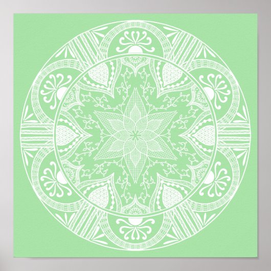 Seafoam Mandala Poster (Vorne)