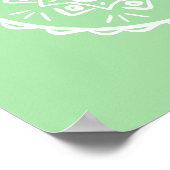 Seafoam Mandala Poster (Ecke)