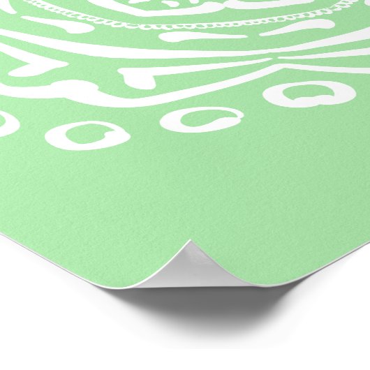 Seafoam Mandala Poster (Ecke)