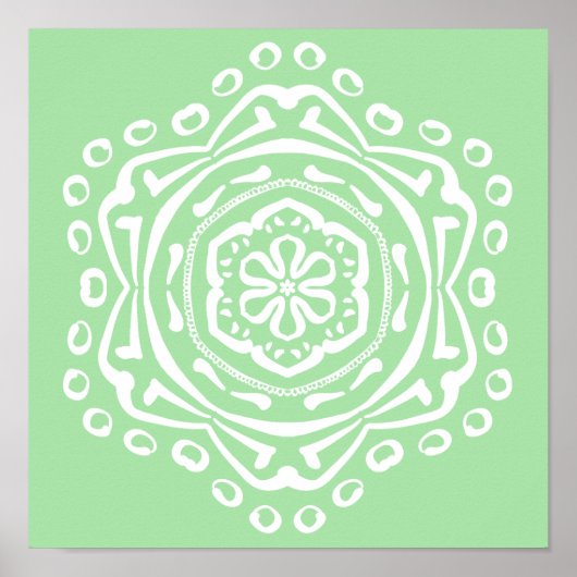 Seafoam Mandala Poster (Vorne)