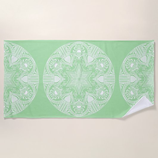 Seafoam Mandala Strandtuch (Vorderseite)