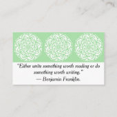 Seafoam Mandala Visitenkarte (Rückseite)