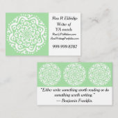 Seafoam Mandala Visitenkarte (Vorne/Hinten)