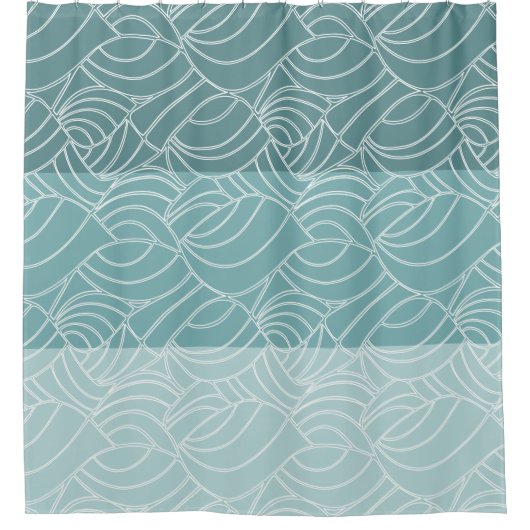 Seafoam Ocean Waves Duschvorhang (Vorderseite)