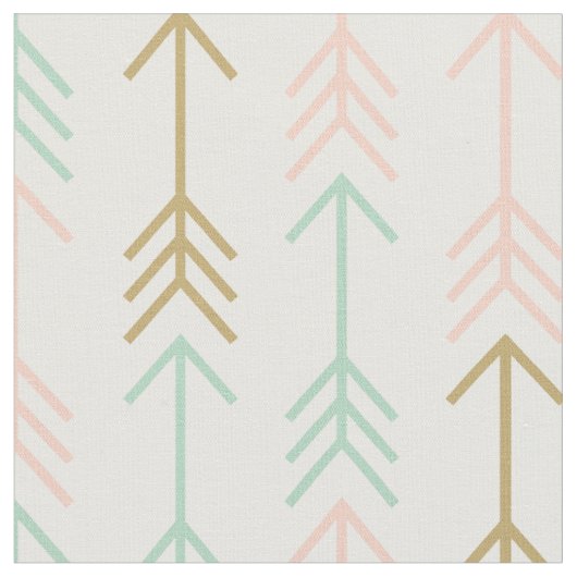 Seafoam Peach and Gold Arms Stoff (Nahaufnahme)