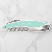 Seafoam Personalisiert Wedding Bridesmaid Kellnermesser (Rückseite)