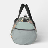 Seafoam Pink Yellow Retro Wildflower Duffle Bag (Rechts)
