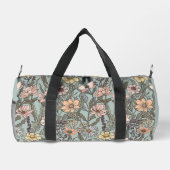 Seafoam Pink Yellow Retro Wildflower Duffle Bag (Rückseite)