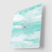 Seafoam Quadratische Wanduhr (Winkel)