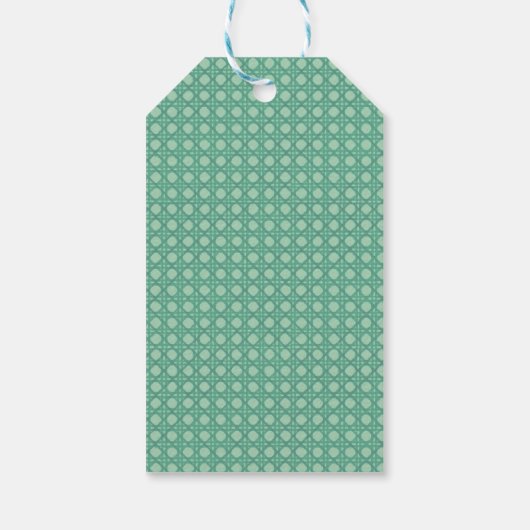Seafoam Rattan Gift Tag Geschenkanhänger (Rückseite)