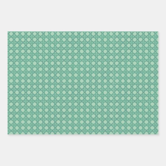Seafoam Rattan Gift Wrap Sheets Geschenkpapier Set (Vorderseite 2)