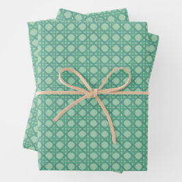 Seafoam Rattan Gift Wrap Sheets Geschenkpapier Set
