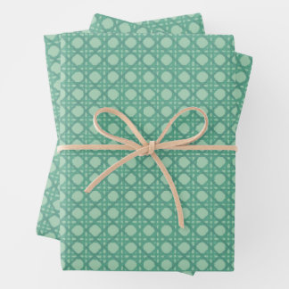 Seafoam Rattan Gift Wrap Sheets Geschenkpapier Set