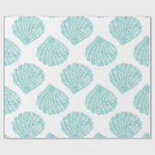 Seafoam Seashell Pattern Geschenkpapier (Flach)