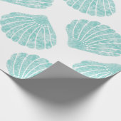 Seafoam Seashell Pattern Geschenkpapier (Ecke)