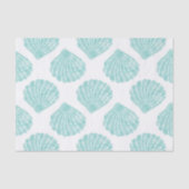 Seafoam Seashell Pattern Seidenpapier (Vorderseite)