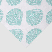 Seafoam Seashell Pattern Seidenpapier (Ausschnitt)