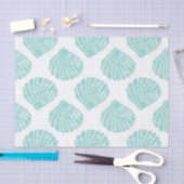 Seafoam Seashell Pattern Seidenpapier (Handwerk)