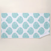 Seafoam Seashell Pattern Strandtuch (Vorderseite)