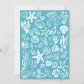 Seafoam Seashells Custom HoUSEWARMING PARTY Einladung (Rückseite)