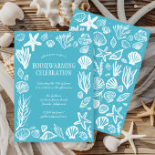 Seafoam Seashells Custom HoUSEWARMING PARTY Einladung