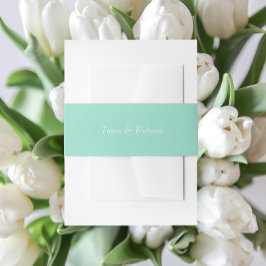 Seafoam Simple Stylized Name Wedding Einladungsbanderole