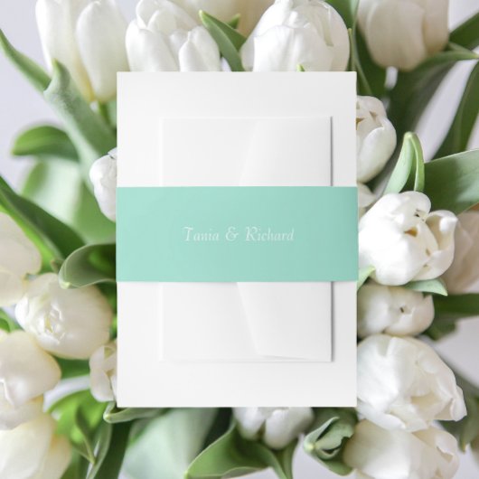 Seafoam Simple Stylized Name Wedding Einladungsbanderole