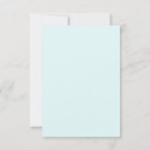 Seafoam Simple Wedding RSVP Einladung (Rückseite)