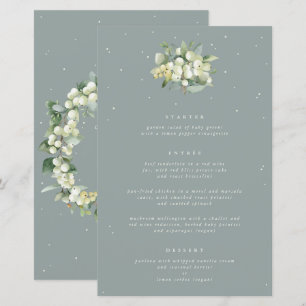 Seafoam Snowberry+Eukalyptus 3 Kurs Hochzeitmenü